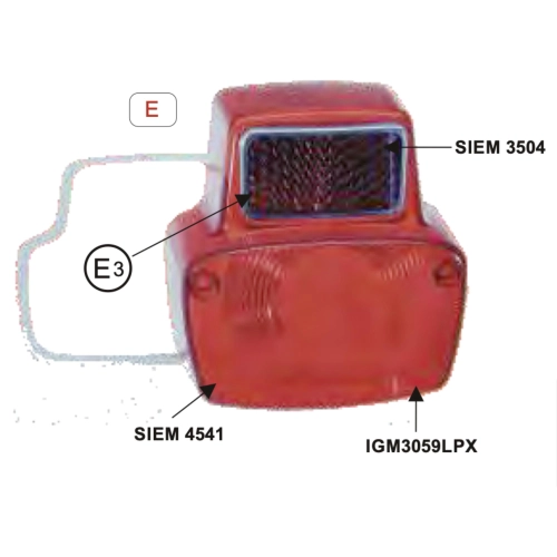 SIEM Scheinwerfergehäuse für VESPA 50 90 S 90 SS PRIMAVERA SPRINT ro 078627 komplett mit Innendichtung