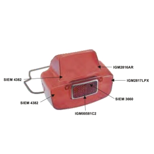 Bloc optique arrière SIEM pour VESPA 125 150 SUPER GL SPRINT 180 SS ro 097440, complet avec joint interne.