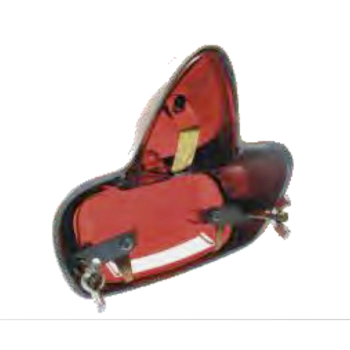 Feu arrière métallique SIEM pour Vespa 150 GS VS4T VBA1T VNA2T avec réflecteur supérieur orange et rouge et joint d'étanchéité.