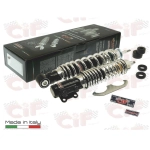 Kit de amortiguadores delanteros y traseros cromados CARBONE SPORT TUNING para VESPA 125 150 ET4 LX LXV, ajustables con 3 posiciones, completo con accesorios para revisión y restauración.