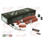 Kit d'amortisseurs avant et arrière rouges CARBONE SPORT TUNING pour VESPA 50 90 125 NLR SPECIAL ET3 PRIMAVERA, réglable sur 3 positions, avec accessoires de révision et de restauration.