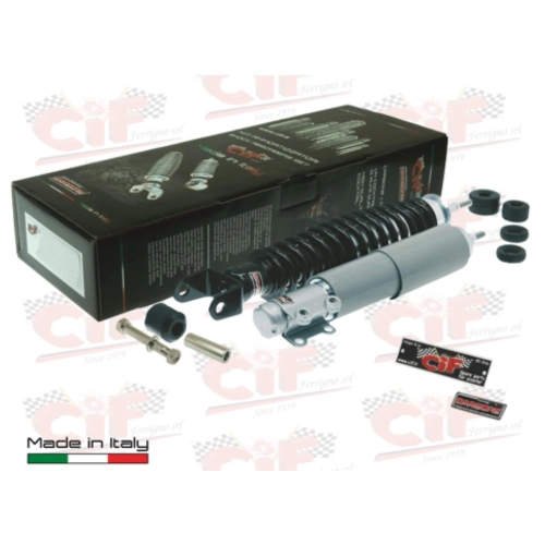 Kit de amortiguadores delanteros y traseros CARBONE ECO MODERN para VESPA 50N 50 HP 50 125 FL RUSH PK 125 PK 125 XL completo con accesorios para revisión y restauración.