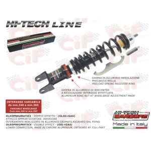 Ammortizzatore posteriore CARBONE HI-TECH nero per VESPA 50 90 N L R SPECIAL ET3 PRIMAVERA PX PE 80 125 150 200 PX PE ARCOBALENO T5 oleopneumatico regolabile
