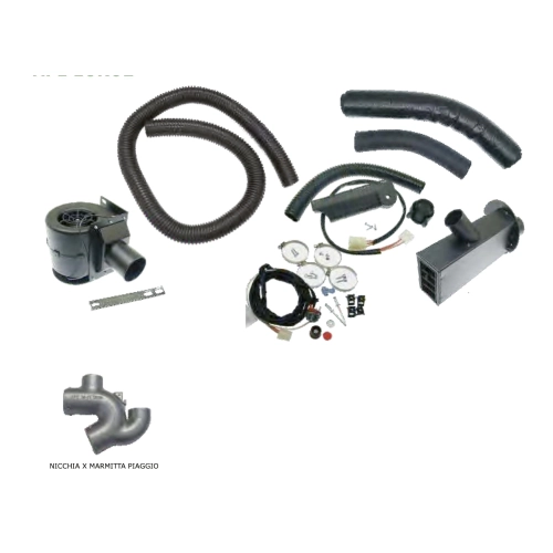 Kit de chauffage d'habitacle APE 50 P 50 FL2 EUROPA APE 50 CATALYTIC APE 50 MIX EURO2 avec niche en aluminium pour silencieux d'origine PIAGGIO