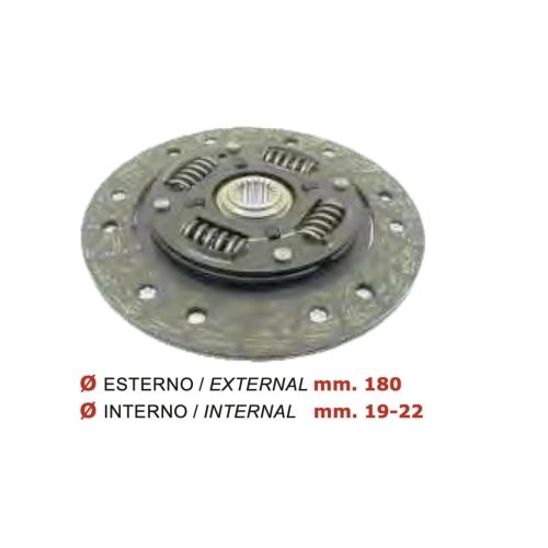 Disco de embrague para PIAGGIO PORTER 1000 IE gasolina de 1996 a 1998, diámetro exterior 180 mm, diámetro interior 19-22, inyección electrónica.
