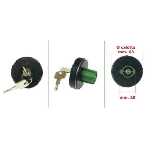 Bouchon de réservoir d'essence pour PIAGGIO APE 50 EURO 2 ro 568365, deuxième version du réservoir en plastique avec serrure et clés