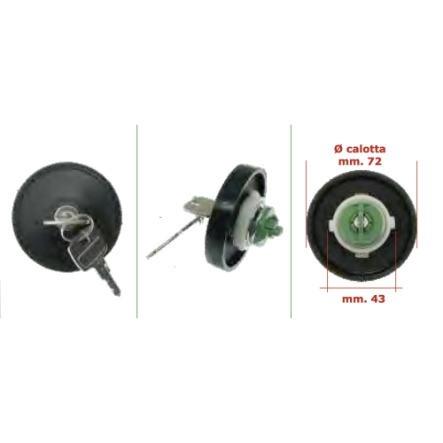 Tapón del depósito de combustible para PIAGGIO APE MP ro 190621 119527 613726 con cerradura y llaves.