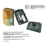 Luz intermitente delantera derecha SIEM para APE MP P501 P601 P601V 220, intermitente de dirección ro 163090 con luz de posición, completa con junta.