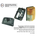 Luz intermitente delantera izquierda SIEM para APE MP P501 P601 P601V 220, intermitente de dirección ro 163089 con luz de posición, completa con junta.