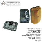 Luz intermitente delantera izquierda SIEM para APE FL FL2 50 APE TM P 50, intermitente de dirección ro 233793, completa con junta.