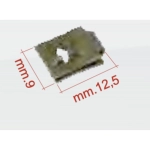 Piastrina elastica 12.5 x 9 per vite autofilettante Ø 3,5 mm per VESPA 50 90 125 PK APE ET3 PRIMAVERA 1 pezzo r.o. CM017403 applicazioni varie