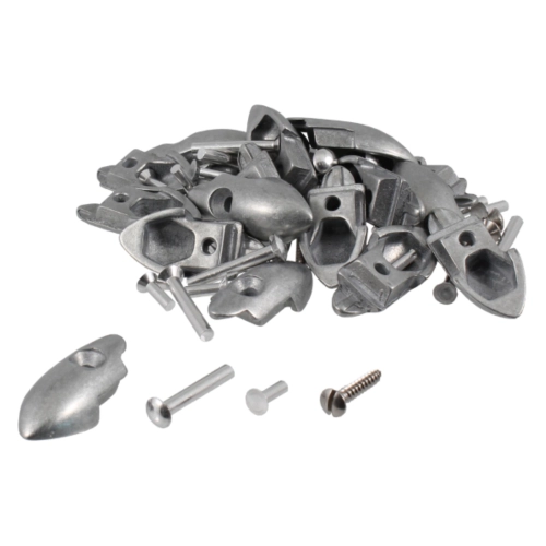 Kit de puntas para VESPA 125 VN1T de 1954 a 1957, completo con tornillos y remaches para las tiras del estribo, producto italiano de excelente calidad.