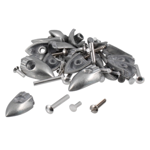 Kit completo de puntas para VESPA 125 V1 a V15 V30 V31 V32 V33 con tornillos y remaches para las tiras del reposapiés, producto italiano de excelente calidad.