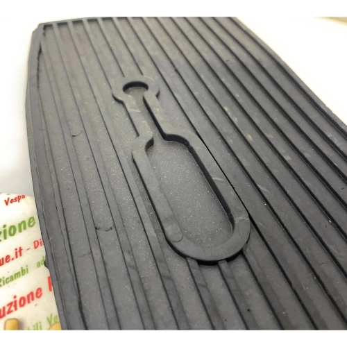 Black rubber floor mat for VESPA COSA 80 125 150 200