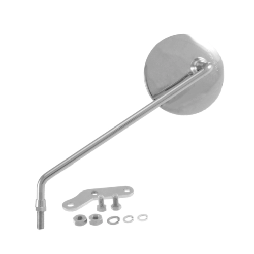 Rétroviseur gauche chromé pour Vespa 50 125 150 180 200 PX PE NLR Special Primavera ET3 GS VBB VNB Sprint Super Rally, avec support.
