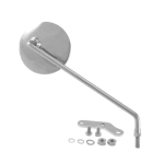 Rétroviseur droit chromé pour Vespa 50 125 150 180 200 PX PE NLR Special Primavera ET3 GS VBB VNB Sprint Super Rally, avec support.