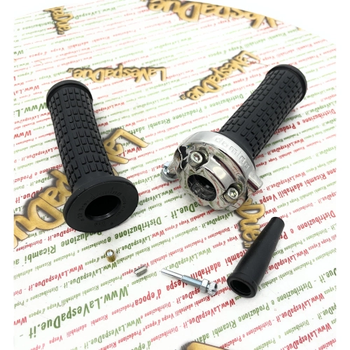 Single-cable throttle control for PIAGGIO 50 CIAO SI BRAVO BOXER maximum stroke 25 mm Lario model motorcycle Right lever holder pair of grips