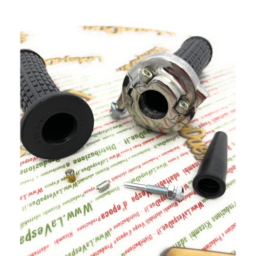 Single-cable throttle control for PIAGGIO 50 CIAO SI BRAVO BOXER maximum stroke 25 mm Lario model motorcycle Right lever holder pair of grips