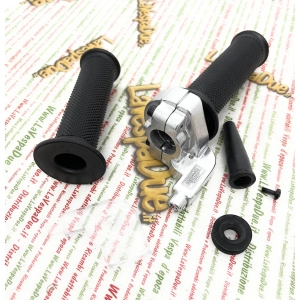 Einzug-Gashebelsteuerung für PIAGGIO 50 CIAO SI BRAVO BOXER, maximaler Hub 43 mm (36 mm/148°), rechter Hebelhalter