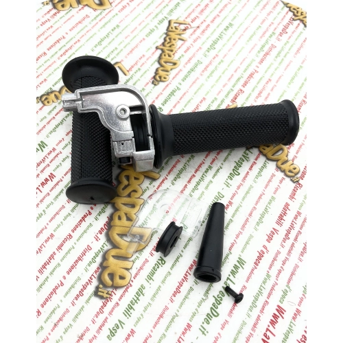 Einzug-Gashebelsteuerung für PIAGGIO 50 CIAO SI BRAVO BOXER, maximaler Hub 43 mm (36 mm/148°), rechter Hebelhalter