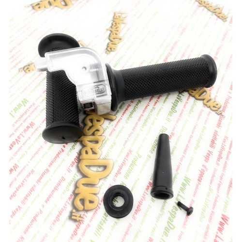 Einzug-Gashebelsteuerung für PIAGGIO 50 CIAO SI BRAVO BOXER, maximaler Hub 43 mm (36 mm/148°), rechter Hebelhalter