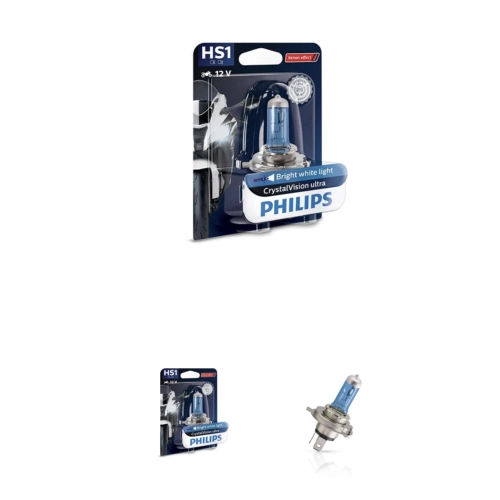 PHILIPS HS1 CRYSTAL VISION 12V 35/35W halogen lamp bulb, PX 43 T - 38 socket, quartz glass, Ref.Philips: 12636BVBW