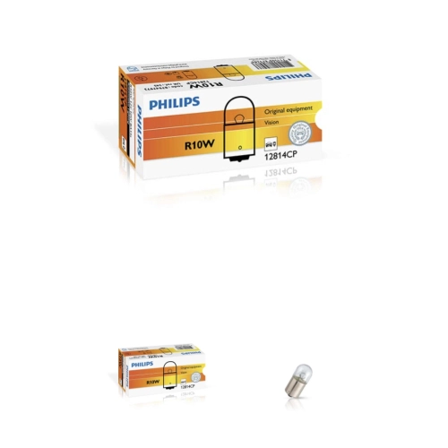 Bombilla Philips R10W 12V 10W con casquillo BA15S. Ref. Philips: 12814CP
