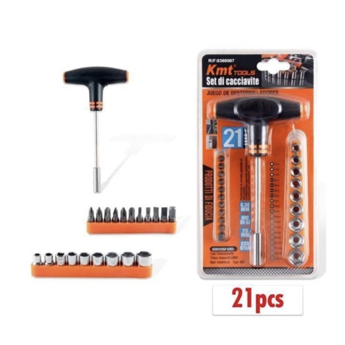 T-handle screwdriver kit with 20 interchangeable tips for VESPA APE LAMBRETTA CIAO SI BRAVO ideal for tool bag and emergency