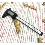 Digitaler Messschieber aus Kohlefaserverbundwerkstoff bis 15 cm (6 Zoll) für VESPA, APE und Lambretta. Messmikrometer zur Messung von Außen- und Innentiefen.
