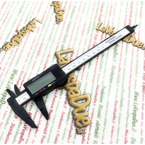 Calibrador digital de fibra de carbono de hasta 15 cm (6") para VESPA APE LAMBRETTA. Herramienta de medición de micrómetro para medición de profundidad interna y externa.
