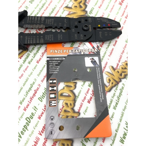 Wire stripper for faston terminals, various sizes of connectors, VESPA electrical systems, APE LAMBRETTA connectors