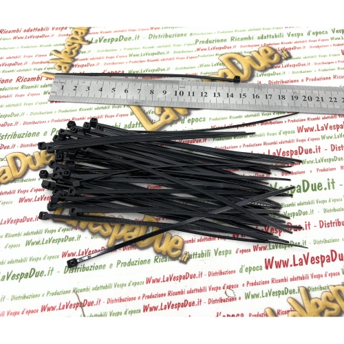 Kit de 50 colliers de serrage en nylon, 2,8 x 150 mm, pour diverses applications sur VESPA, APE et LAMBRETTA.
