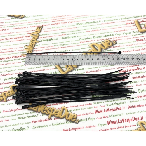 Kit of 40 nylon cable ties, 2.8 x 200 mm cable tie, various applications for VESPA, APE and LAMBRETTA