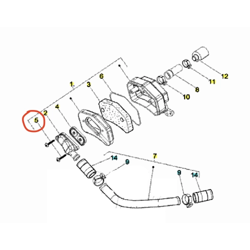 Selbstschneidende Schraube für Membranventil, Membranabdeckung, SAS-Filterkasten, Sekundärluftsystem für VESPA 125, 150, 200 PX ab Baujahr 1998, Teilenummer 478533, AP8570075, Katalysator