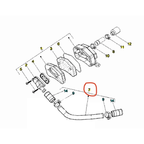 Tuyau de filtre SAS complet avec accessoires, système d'air secondaire pour VESPA 125 150 200 PX MY à partir de 1998, pot catalytique ro 844165