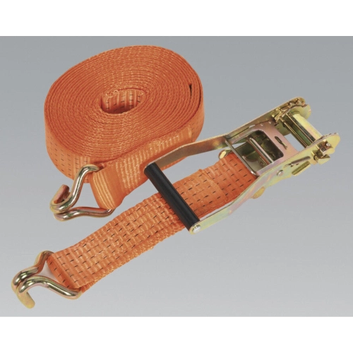 Sangle à cliquet robuste en polyester 10 m x 50 mm pour sécuriser le transport de motos VESPA PX SPRINT GS SS VBB VNB LAMBRETTA sur remorque, rampe, camping-car ou fourgonnette de garage.