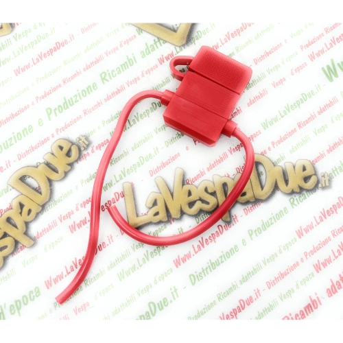 Flachsicherungshalter, Standardausführung, 6, 12 oder 24 Volt, für Vespa, Ape, Lambretta, Fiat, Auto, Motorrad und Roller