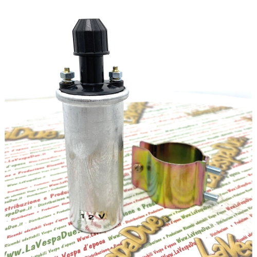 Externe Hochspannungsspule 12 Volt Gleichstrom 4,6 Ohm, lange Ausführung für APE MP P501, Ducati GTL, GTV, GT, F1, Lambretta Innocenti, Lambro, Moto Guzzi