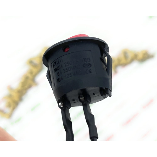 Interrupteur à bouton-poussoir pour transformateur 6/12/24 V (110/240 V) pour applications génériques (VESPA, APE, LAMBRETTA, voiture, moto, scooter). Modification du déviateur.