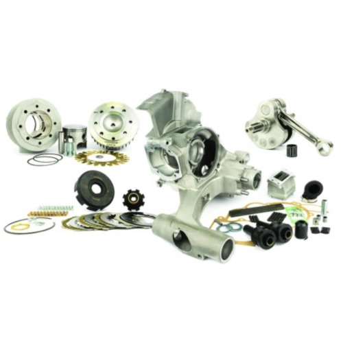 Kit moteur PINASCO 26483232 260 cm³ à clapets pour Vespa PX PE 125 150 200, complet avec cylindre, carter moteur, arbre cannelé et embrayage cannelé.