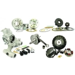 Kit motore MASTER valvola rotante PINASCO 26484231 260 cc per VESPA PX PE 125 150 200 completo di gruppo termico, carter motore, albero calettato, frizione calettata, Accensione Flytech specifica
