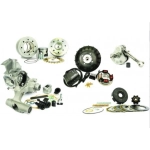 Kit motore SLAVE lamellare PINASCO 26484232 260 cc per VESPA PX PE 125 150 200 per VESPA PX PE 125 150 200 completo di gruppo termico, carter motore, albero calettato, frizione calettata, Accensione Flytech specifica