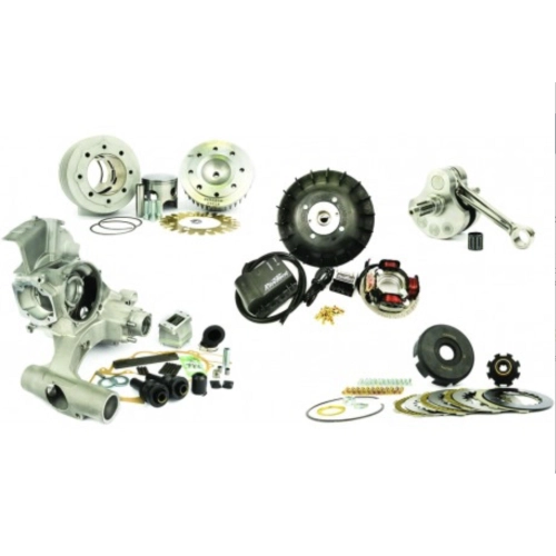PINASCO 26484232 260 cm³ Membranventil-Slave-Motor-Kit für VESPA PX PE 125, 150 und 200, komplett mit Thermoeinheit, Motorgehäuse, Keilwelle, Keilkupplung und Flytech-Zündung.
