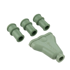 Kit de tapones en verde RAL6021, guías de cables, fundas protectoras VESPA 125 150 V30T V33T VM VN VL GS, faro bajo, gomas del manillar, túnel central