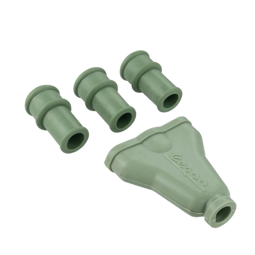 Kit de tapones en verde RAL6021, guías de cables, fundas protectoras VESPA 125 150 V30T V33T VM VN VL GS, faro bajo, gomas del manillar, túnel central