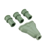 Kit de tapones en verde RAL6021, guías de cables, fundas protectoras VESPA 125 150 V30T V33T VM VN VL GS, faro bajo, gomas del manillar, túnel central
