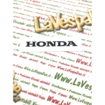 Black adhesive front plate for HONDA SH 125 150 200 ro 87125-KPR-900ZB black writing on transparent background