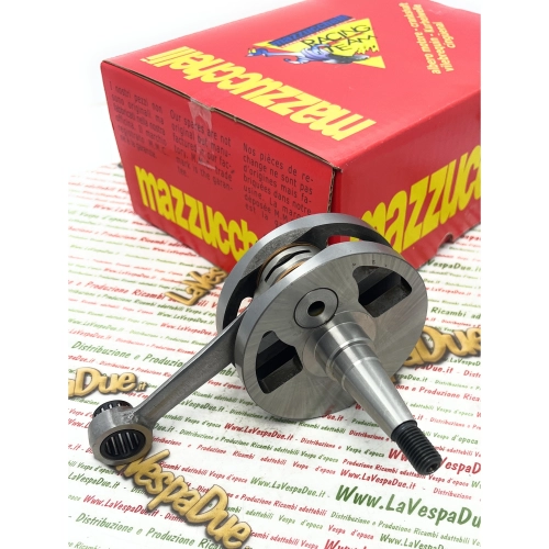Albero Motore MAZZUCCHELLI AMT 136 per VESPA 125 VNA corsa 54 mm masse tonde e biella interasse 105 mm