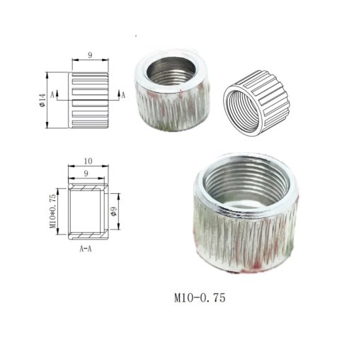 Écrou de fixation supérieur pour câble de compteur de vitesse VESPA 50 90 125 150 160 180 200 APE, permettant de fixer le câble au fil de transmission du compteur de vitesse (tous modèles anciens).