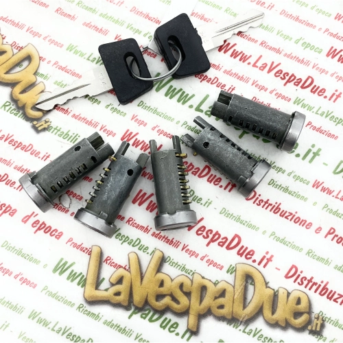 Schlosssatz mit 5 Zylindern für VESPA PX 80 125 150 200 PK 50 125 S XL XL2 AUTOMATICA COSA T5 LML Topcase-Lenkradschloss Zündschloss Satteltür ro 196486 1792925